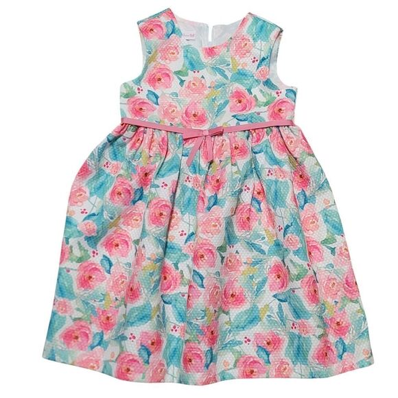 Bonnie Jean Pastel Floral Dress 6 - Picture 1 of 3